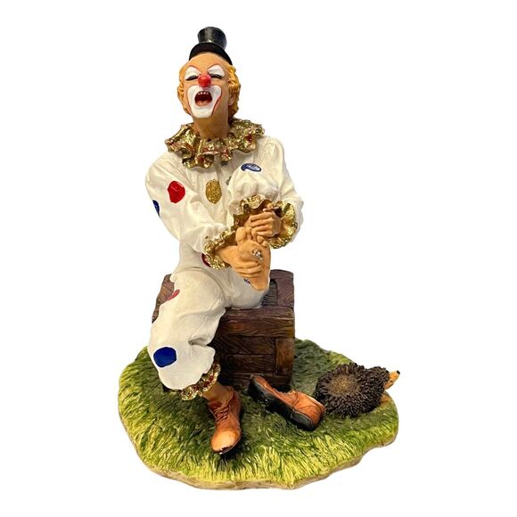 VTG Summit Collection Porcupine Quills In Foot CIRCUS CLOWN Resin Figurine 5.5" - Picture 5 of 7